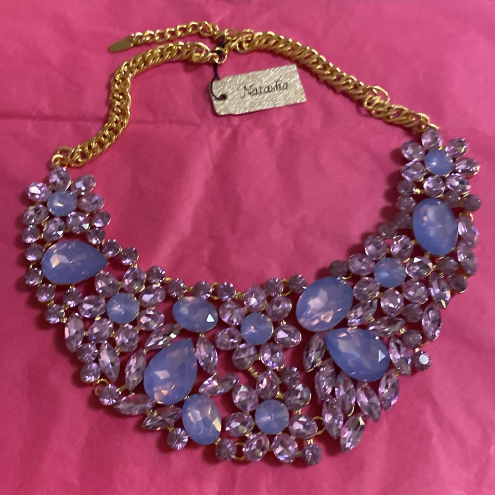 NWT Natasha Couture Lavender Necklace, 2” Extender - Picture 2 of 4